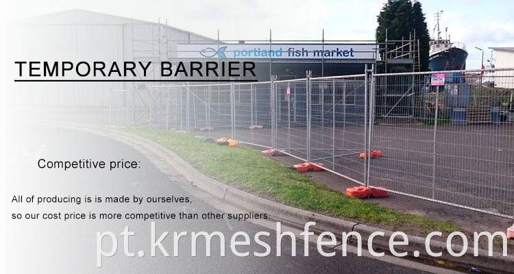 PVC coated canada metal construction temporary fence